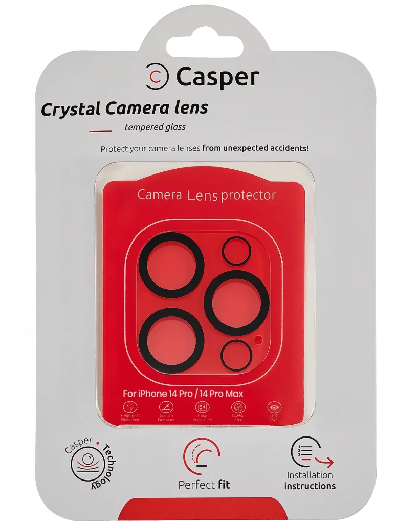 Casper Camera Lens Protector For iPhone 14 Pro / 14 Pro Max (Crystal Full Cover)