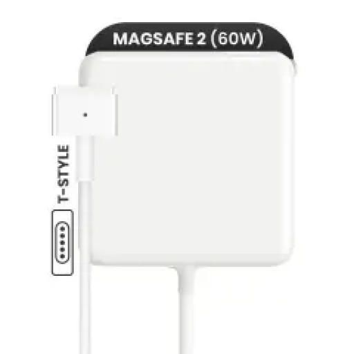Apple 60W MagSafe 2 Wall Adapter (T-Style) (OEM Grade A/B, Bulk Packaging)