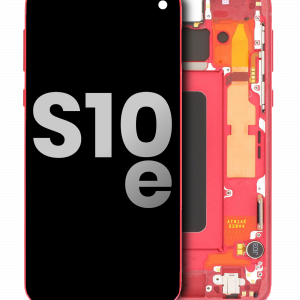 OLED Assembly With Frame For Samsung Galaxy S10e (Used OEM Pull: Grade B/C) (Cardinal Red)