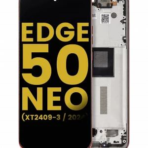 OLED Assembly With Frame For Motorola Moto Edge 50 Neo (XT2409-3 / 2024) (Refurbished) (Poinciana)