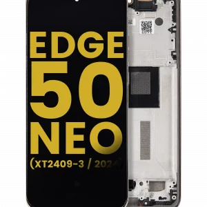 OLED Assembly With Frame For Motorola Moto Edge 50 Neo (XT2409-3 / 2024) (Refurbished) (Latte)
