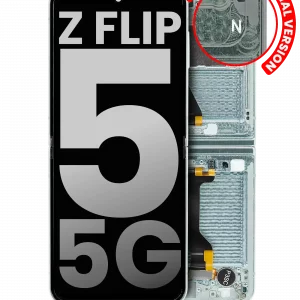 Inner OLED Assembly With Frame For Samsung Galaxy Z Flip 5 5G (US & International) (Used OEM Pull: Grade B/C) (Mint)
