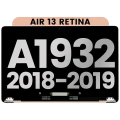 Complete LCD Screen Assembly For MacBook Air 13" (A1932 / Late 2018 / Early 2019) (Used OEM Pull: Grade B) (Rose Gold)