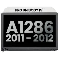 Complete LCD Screen Assembly For MacBook Pro 15" A1286 (2011-2012) (Used OEM Pull: Grade B) (Glossy)