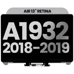 Complete LCD Screen Assembly For MacBook Air 13" A1932 (2018-2019) (Used OEM Pull: Grade B) (Space Gray)