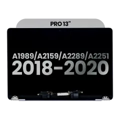 Complete LCD Screen Assembly For MacBook Pro 13" A1989 (2018-2019) / A2159 (2019) / A2289 / A2251 (2020) (Used OEM Pull: Grad