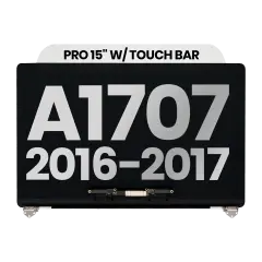 Complete LCD Display Assembly For MacBook Pro 15" A1707 (2016-2017) (Used OEM Pull: Grade A) (Silver)
