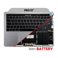 Top Case with Battery and Keyboard (ANSI US) For MacBook Pro 13" A1706 (2016-2017) (Space Gray)