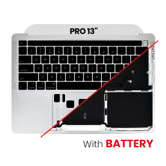 Top Case with Battery and Keyboard (ANSI US) For MacBook Pro 13" A2289 (2020) (Silver)