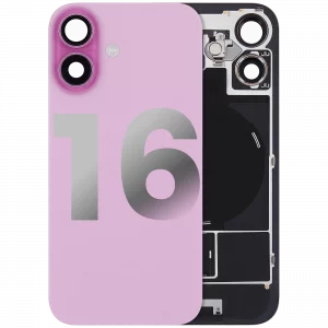 Back Glass w/ MagSafe Magnet & NFC & Flashlight Flex For iPhone 16 (Used OEM Pull: Grade B) (Pink)
