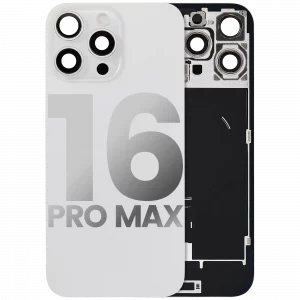 Back Glass w/ MagSafe Magnet & NFC & Flashlight Flex For iPhone 16 Pro Max (Used OEM Pull: Grade B) (White Titanium)