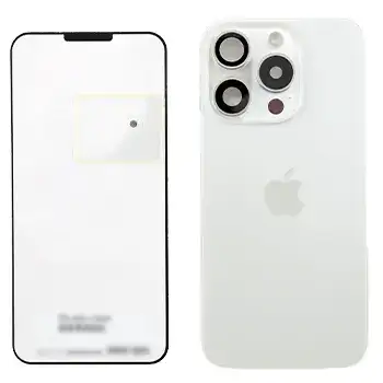Back Glass w/ MagSafe Magnet & NFC & Flashlight Flex For IPhone 15 Pro (Genuine OEM) (White Titanium)