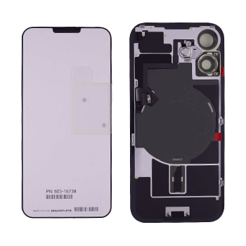 Back Glass w/ MagSafe Magnet & NFC & Flashlight Flex For iPhone 16 (UK / EU Version) (Genuine OEM) (White)