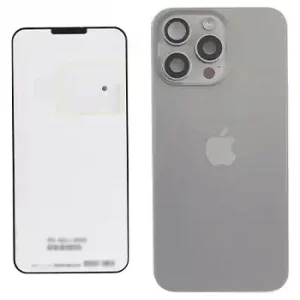 Back Glass w/ MagSafe Magnet & NFC & Flashlight Flex For iPhone 15 Pro Max (Genuine OEM) (UK / EU Version) (Natural Titanium)