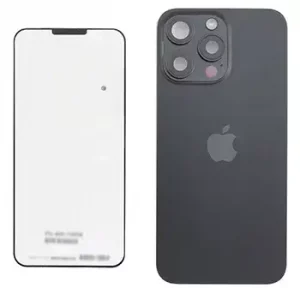 Back Glass w/ MagSafe Magnet & NFC & Flashlight Flex For iPhone 15 Pro Max (Genuine OEM) (UK / EU Version) (Black Titanium)