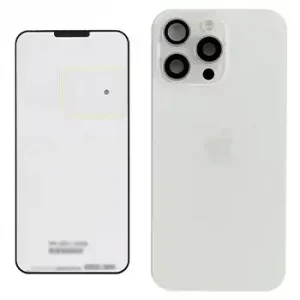 Back Glass w/ MagSafe Magnet & NFC & Flashlight Flex For iPhone 15 Pro Max (Genuine OEM) (UK / EU Version) (White Titanium)