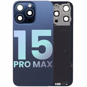 Back Glass w/ MagSafe Magnet & NFC & Flashlight Flex For IPhone 15 Pro Max (Service Pack) (Blue Titanium)