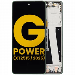LCD Assembly With Frame For Motorola Moto G Power 5G (XT2515 / 2025) (Refurbished) (Leaf Green)