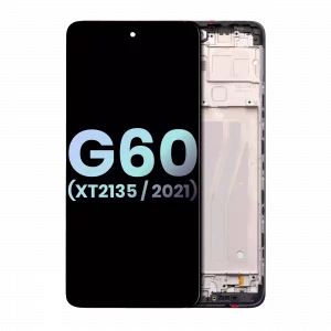 LCD Assembly With Frame For Motorola Moto G60 (XT2135 / 2021) (Genuine OEM) (Black)