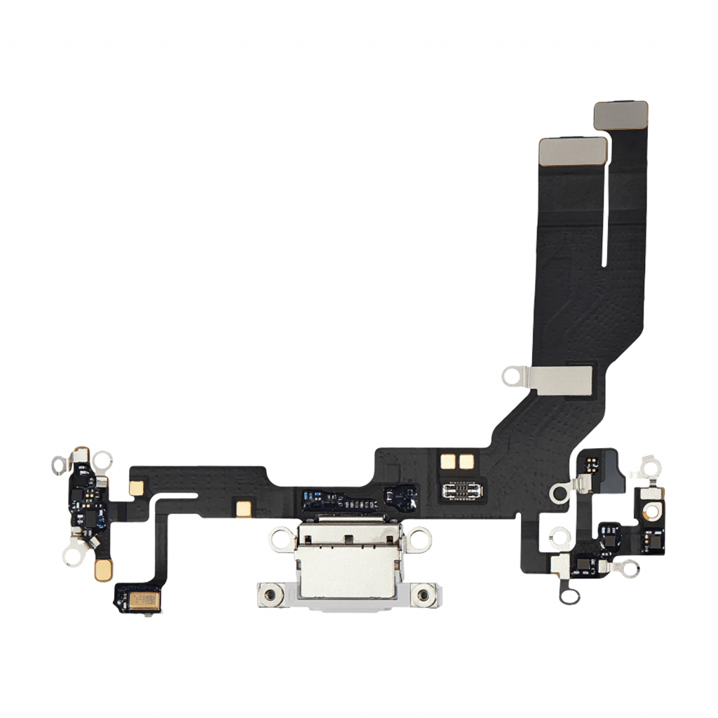 Charging Port Flex Cable With Board For iPhone 16e (Genuine OEM) (White)