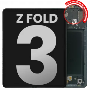 Inner OLED Assembly With Frame For Samsung Galaxy Z Fold 3 5G (US & International) (Used OEM Pull: Grade A) (Phantom Green)