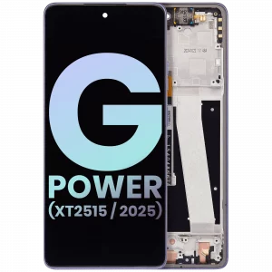LCD Assembly With Frame For Motorola Moto G Power (XT2515 / 2025) (Genuine OEM) (Slate Gray)