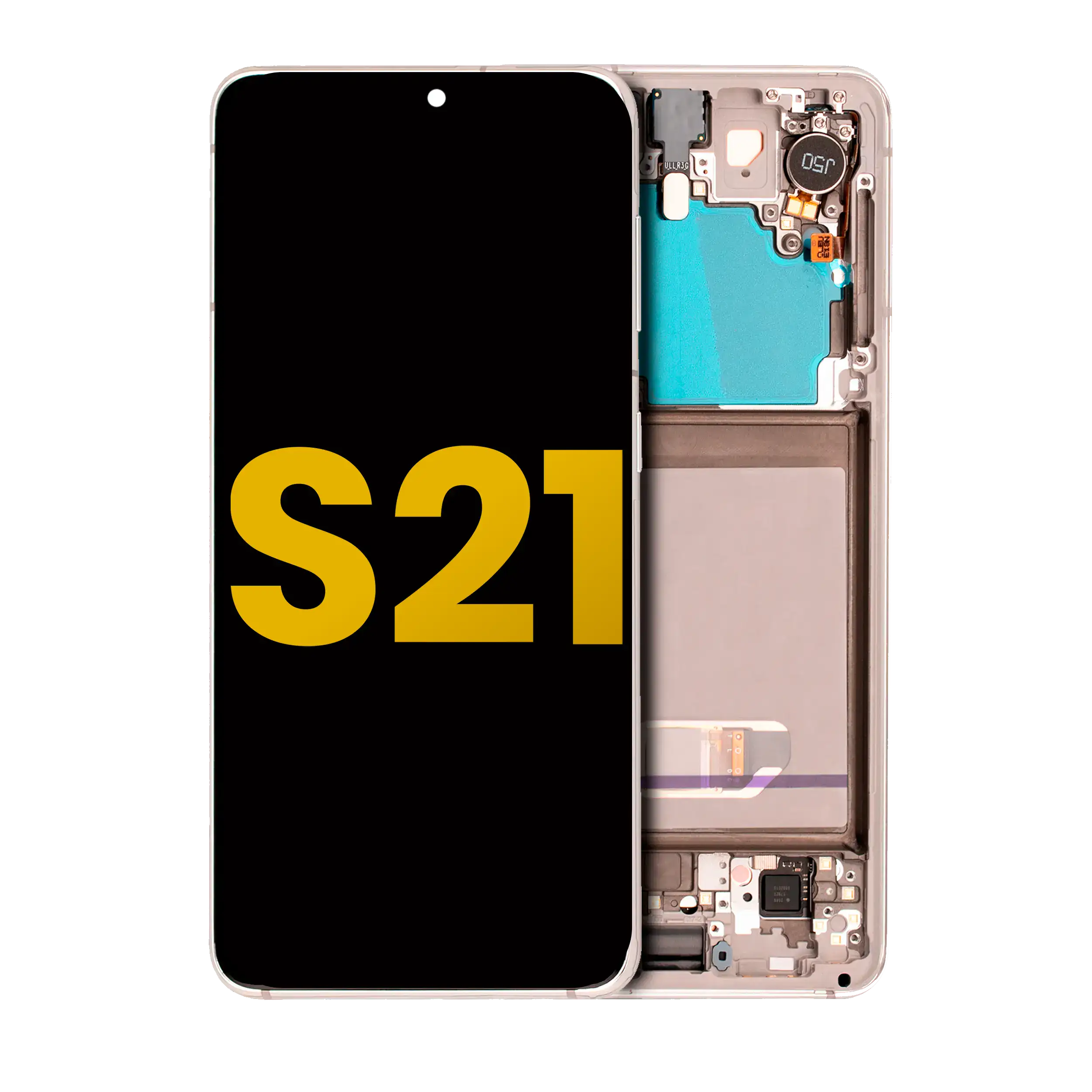 OLED Assembly With Frame For Samsung Galaxy S21 5G (Refurbished) (Phantom White)
