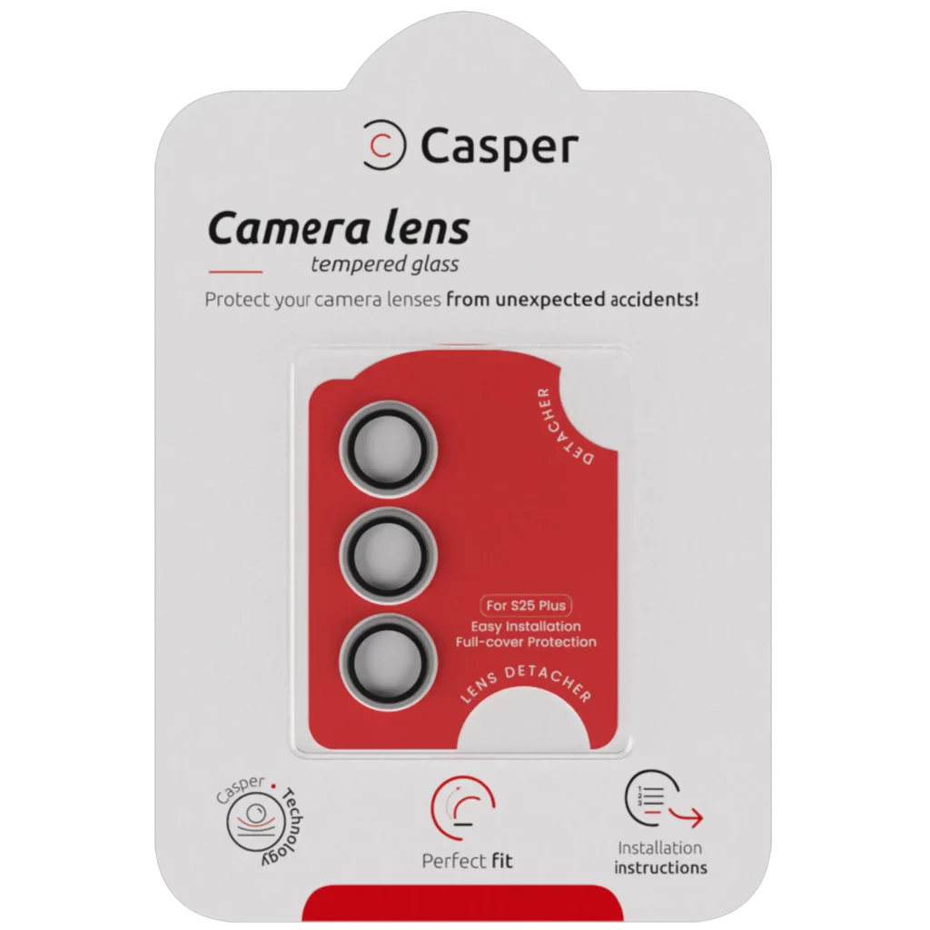 Casper Camera Lens Protector for Samsung Galaxy S25 Plus (Clear Rings)