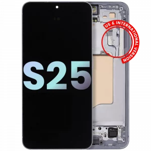 OLED Assembly With Frame For Samsung Galaxy S25 5G (US & International) (Service Pack) (Ice Blue)