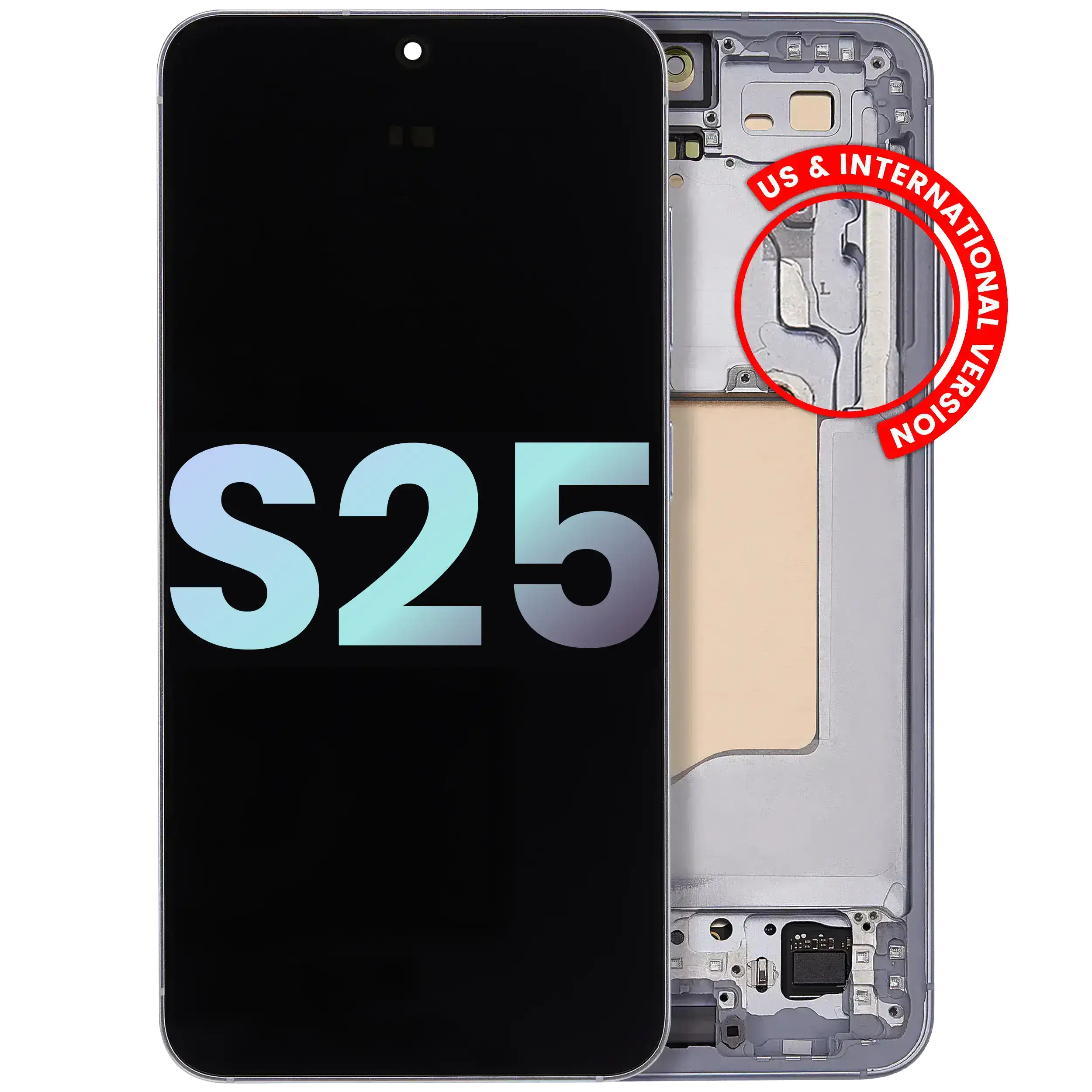 OLED Assembly With Frame For Samsung Galaxy S25 5G (US & International) (Service Pack) (Ice Blue)