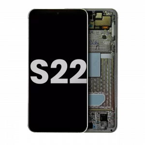 OLED Assembly With Frame For Samsung Galaxy S22 5G (Used OEM Pull: Grade B/C) (White)