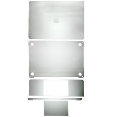 4in1 (Top, Bottom, Keyboard, Trackpad) Skin For MacBook Pro 13"A1989 (2018-2019) / A2159 (2019) / A1706 (2016-2017) (Silver)
