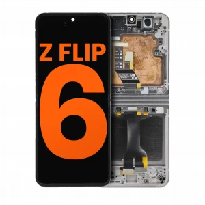 Inner OLED Assembly With Frame For Samsung Galaxy Z Flip 6 5G (US & International) (Blemish: Grade D ) (Silver Shadow)