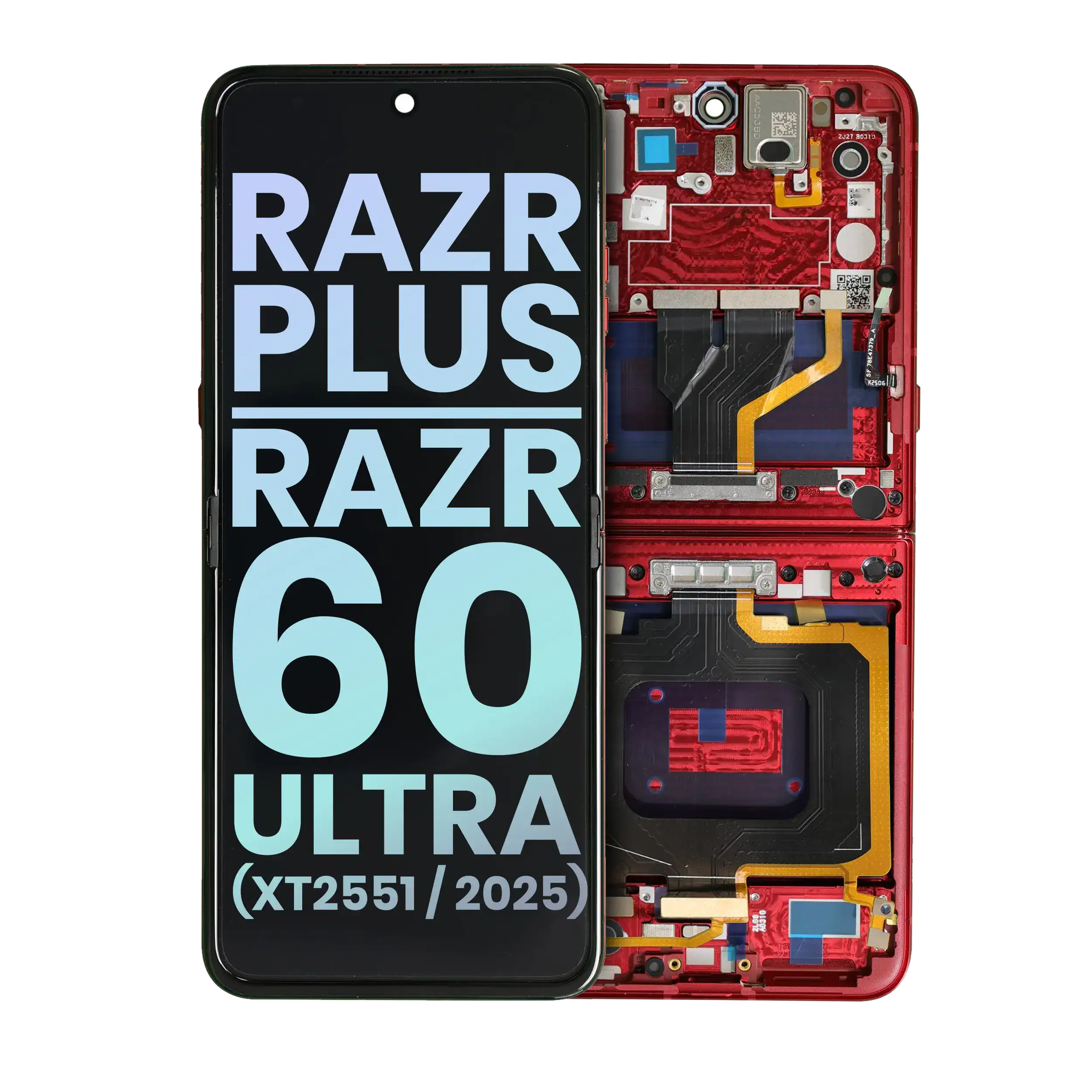 Main OLED Assembly For Motorola Razr Plus / Razr 60 Ultra (XT2551 / 2025) (Genuine OEM) (Rio Red)