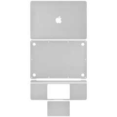 4in1 (Top, Bottom, Keyboard, Trackpad) Skin For MacBook Air 13" A1932 (2018-2019) / A2179 (2020) (Silver)