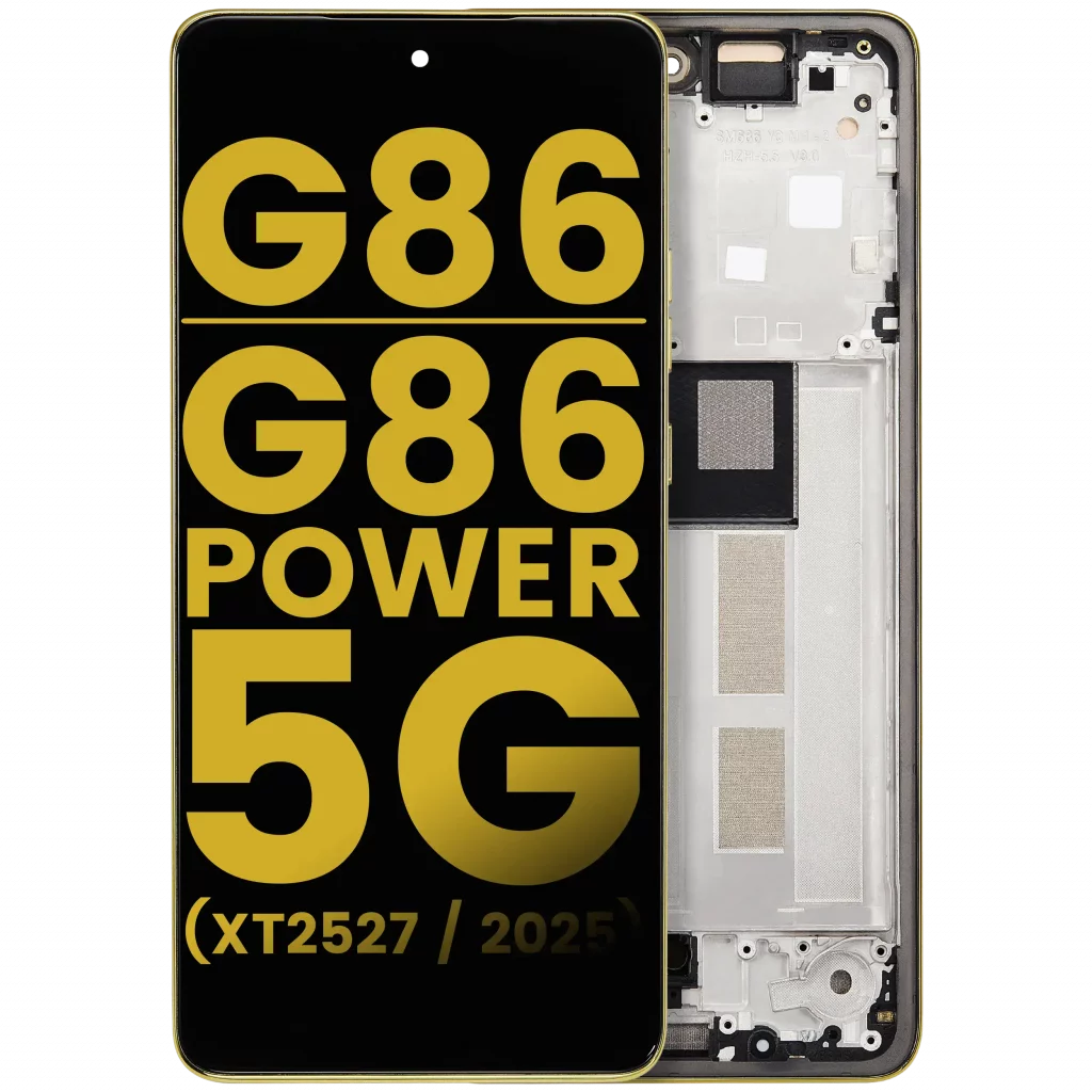 OLED Assembly With Frame For Motorola Moto G86 / G86 Power 5G (XT2527 / 2025) (Refurbished) (Golden Cypress)