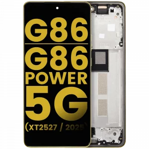 OLED Assembly With Frame For Motorola Moto G86 / G86 Power 5G (XT2527 / 2025) (Refurbished) (Golden Cypress)