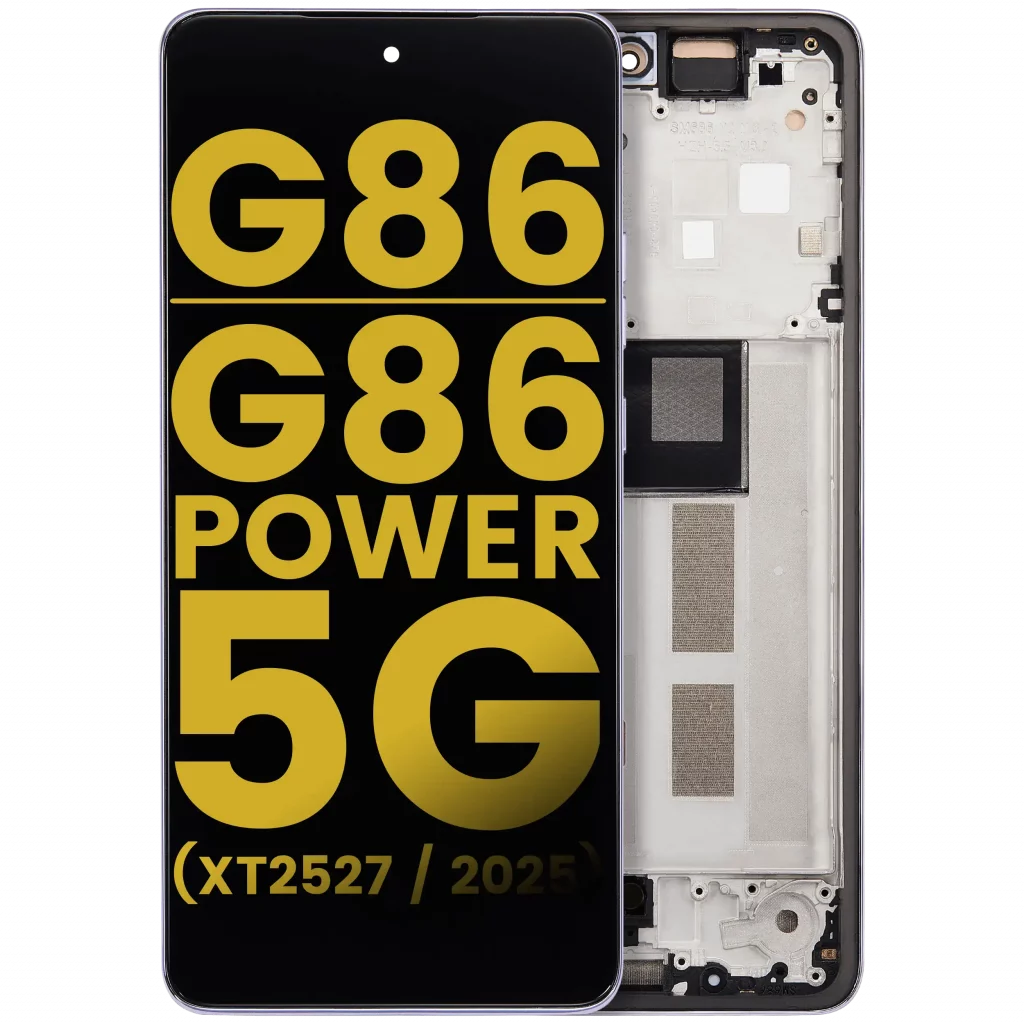 OLED Assembly With Frame For Motorola Moto G86 / G86 Power 5G (XT2527 / 2025) (Refurbished) (Cosmic Sky)