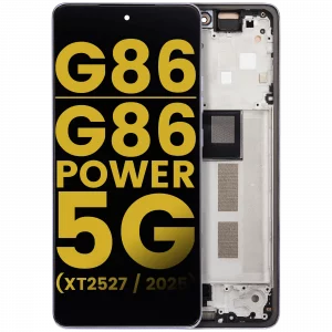OLED Assembly With Frame For Motorola Moto G86 / G86 Power 5G (XT2527 / 2025) (Refurbished) (Cosmic Sky)