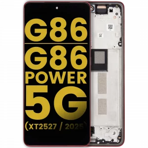 OLED Assembly With Frame For Motorola Moto G86 / G86 Power 5G (XT2527 / 2025) (Refurbished) (Chrysanthemum)