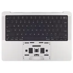 Top Case with Battery and Keyboard (ANSI US) For MacBook Pro 14" A2442 (2021) / A2779 (2023) (Genuine OEM) (Silver)