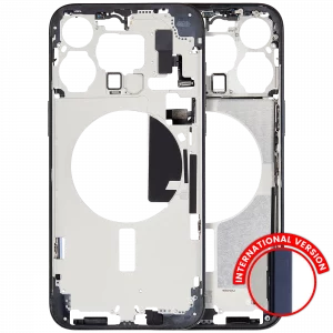 Mid-Frame Housing W/ Small Parts For iPhone 15 Pro Max (EU / Global Version) (Used OEM Pull: Grade C) (Blue Titanium)