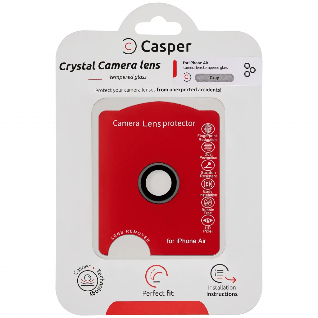Casper Camera Lens Protector For iPhone Air (Gray) (Clear)