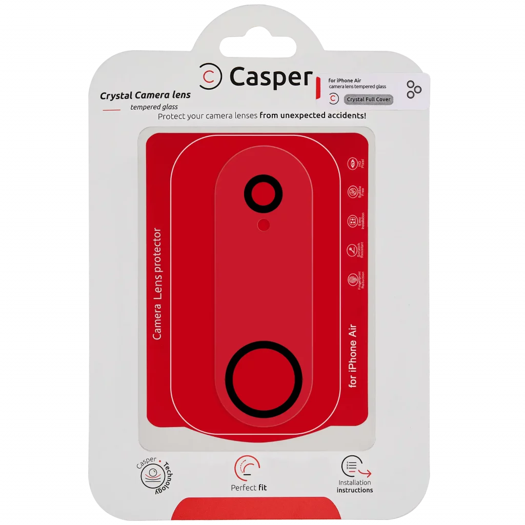 Casper Camera Lens Protector For iPhone Air (Crystal Full Cover)