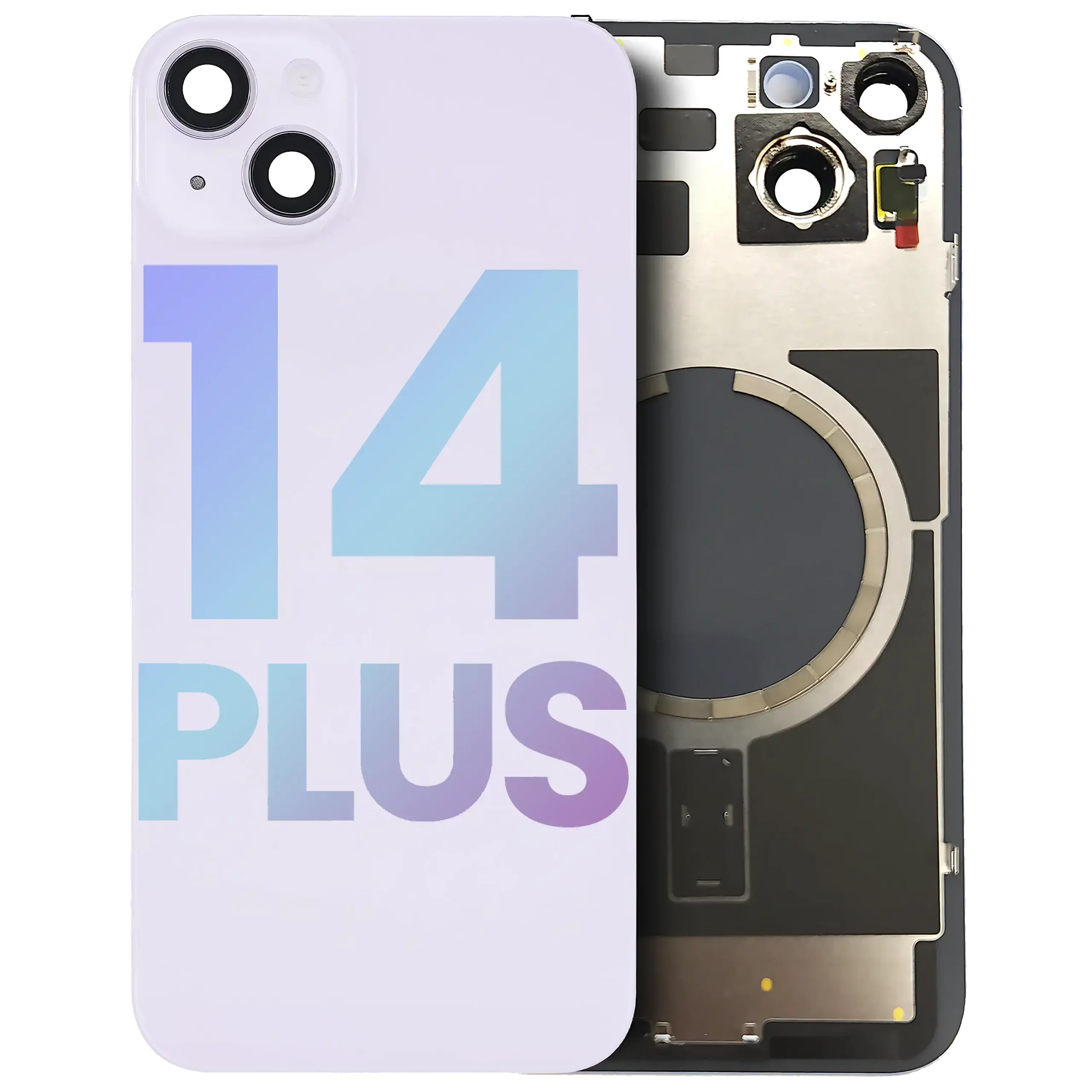 Back Glass w/ MagSafe Magnet & NFC & Flashlight Flex For iPhone 14 Plus (Service Pack) (Purple)