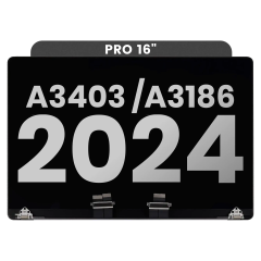 Complete LCD Display Assembly For MacBook Pro 16" (A3403 / A3186 Late 2024) (Used OEM Pull: Grade A) (Space Black)