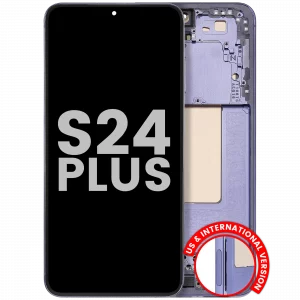 OLED Assembly With Frame For Samsung Galaxy S24 Plus 5G (US & International Version) (Used OEM Pull: Grade B/C) (Cobalt Violet)