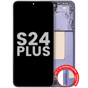 OLED Assembly With Frame For Samsung Galaxy S24 Plus 5G (US & International Version) (Used OEM Pull: Grade A) (Cobalt Violet)
