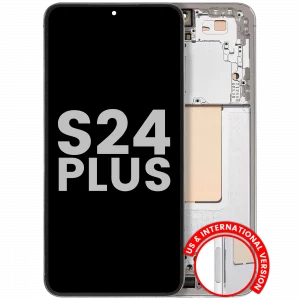 OLED Assembly With Frame For Samsung Galaxy S24 Plus 5G (US & International Version) (Used OEM Pull: Grade B/C) (Marble Grey)