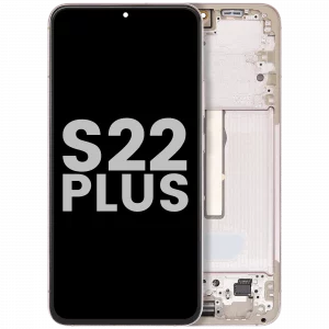 OLED Assembly With Frame For Samsung Galaxy S22 Plus 5G (Used OEM Pull: Grade B/C) (Pink Gold)